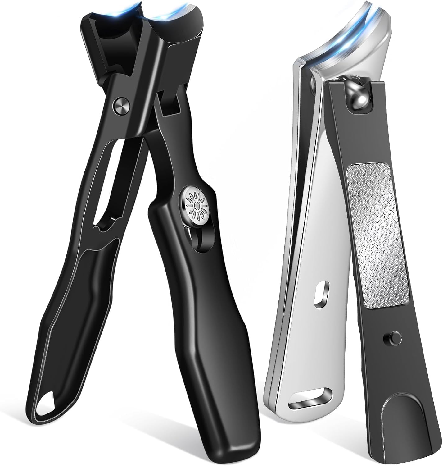 Toenail Clippers for Seniors Thick Toenails, Large Nail Clippers for Men Thick Nails with Catcher, Sharp Fingernail Clipper with Safety Lock Heavy