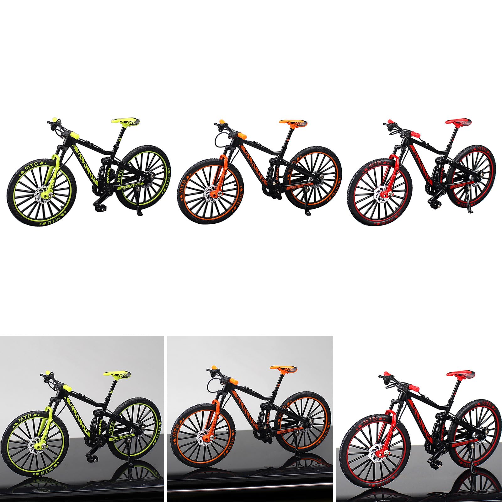 MayDONG Vélo de montagne miniature en alliage à l'échelle 1:10 avec couleurs vives, cadeaux amusants et intéressants pour adulte