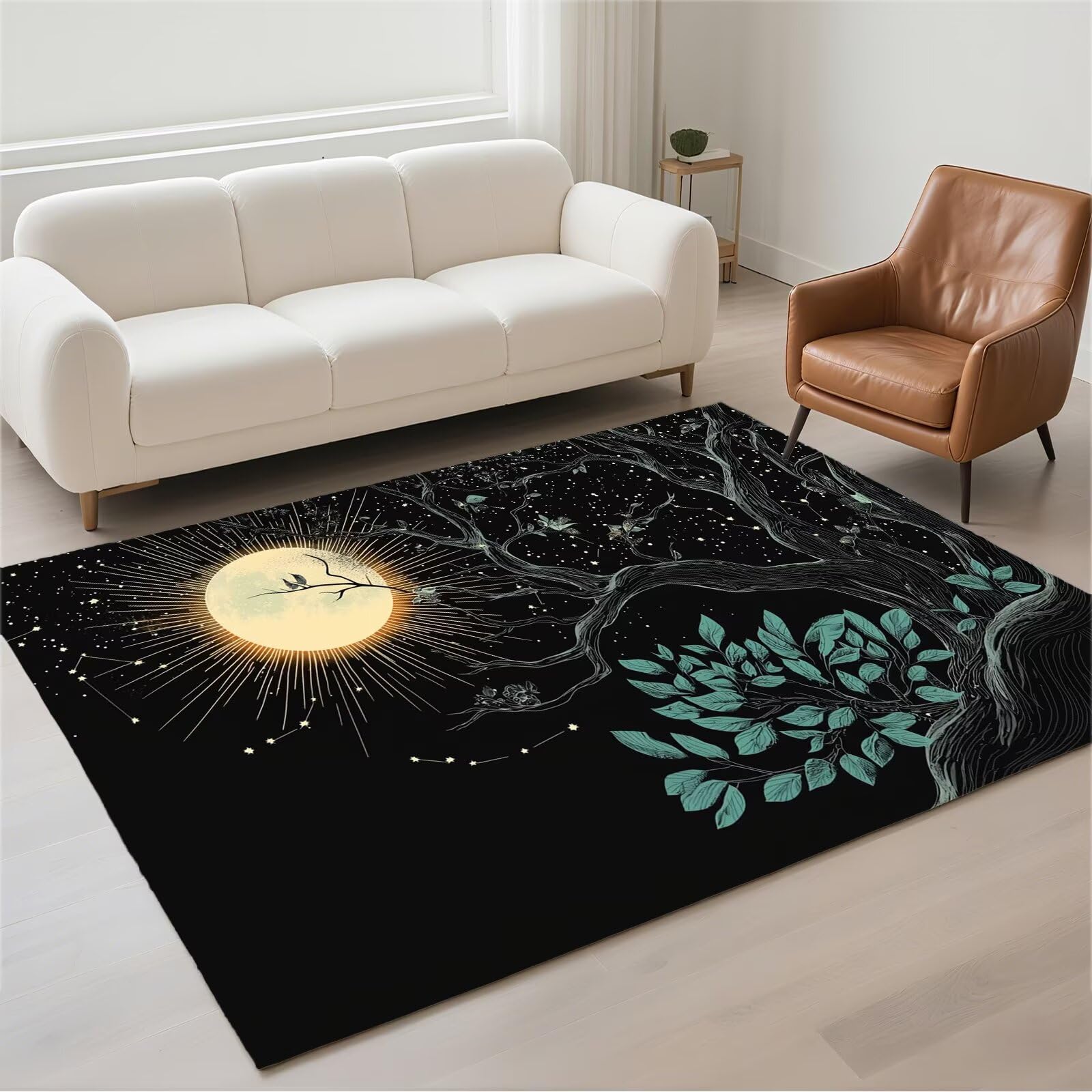 Tapis cuisine imperméable et grand tapis de couloir antidérapant lavable en machine noir