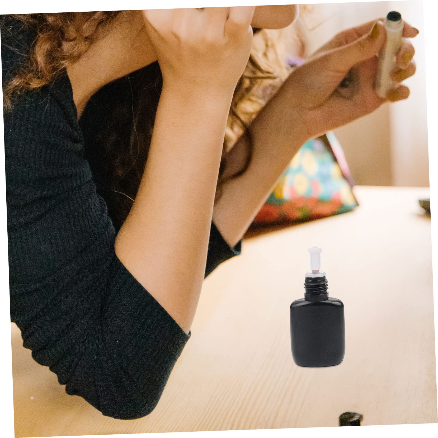 Beatifufu Eyelash Glue Stopper Plug 100pcs Lash Glue Nozzles Glue Bottle Pin Prevent Clogging Long-lasting Use