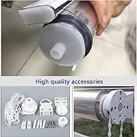 Vista 4 de Persiana enrollable de PVC transparente para exteriores, pérgola de patio, resistente al viento, persianas enrollables de elevación para ventanas