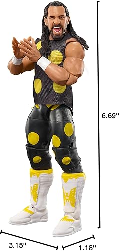 Miniatura 5 de Mattel WWE Elite Collection Top Picks - Juego de figuras de acción y accesorios, Seth "Freakin" Rollins coleccionable de 6 pulgadas con accesorios y