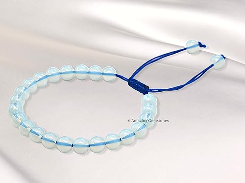 Miniatura 6 de Opalite Bracelet for Women Men's Gifts - Protection Healing Crystal Bracelet - 8mm Gemstone Beaded Adjustable Bracelet Pulseras Para Hombres Mujer