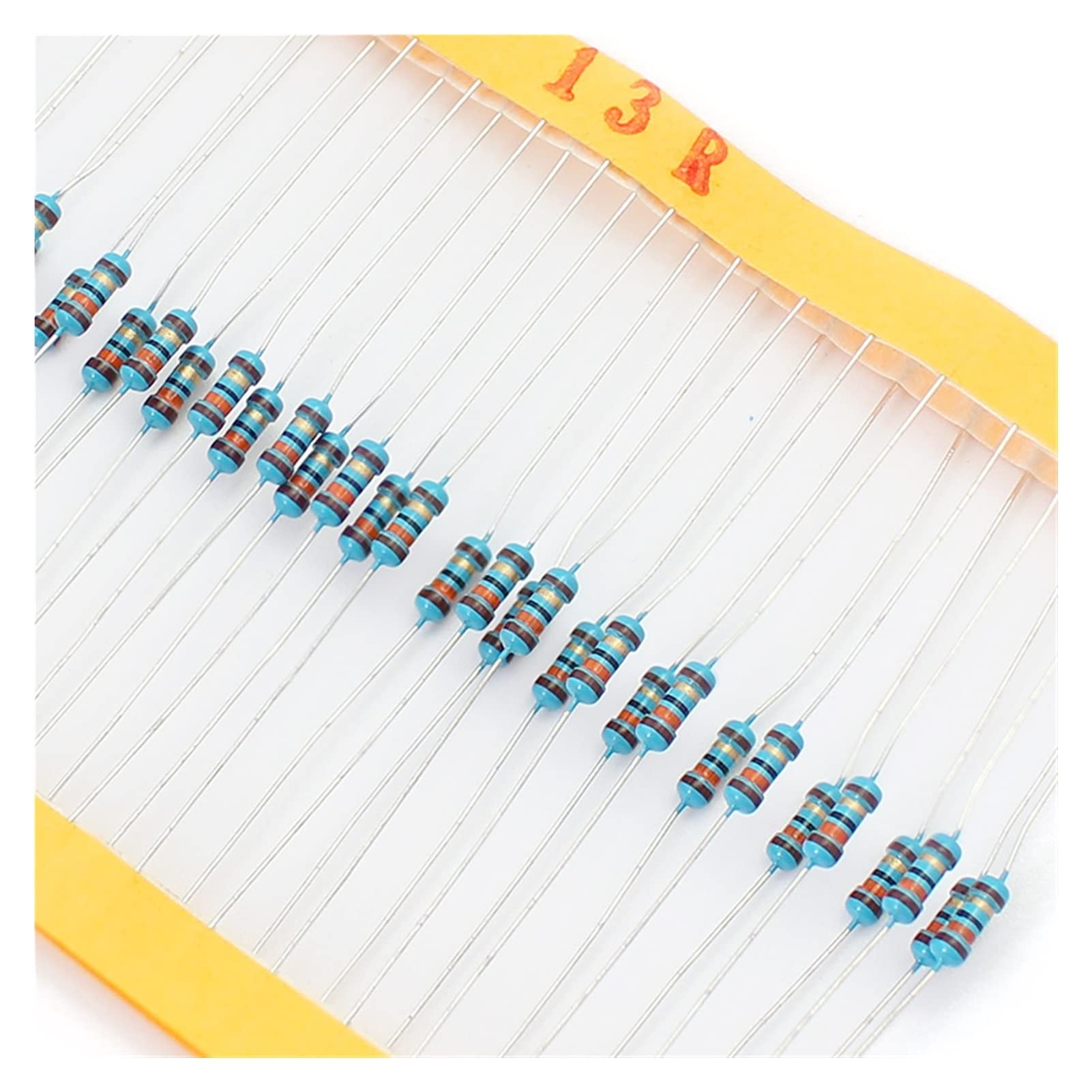 600 pz/Lotto 1/4 W 0.25 W Resistore Pacchetto Assortiti Scatola Fai da Te Resistori A Film Metallico Kit 30 Valori X20 pz Resistenza