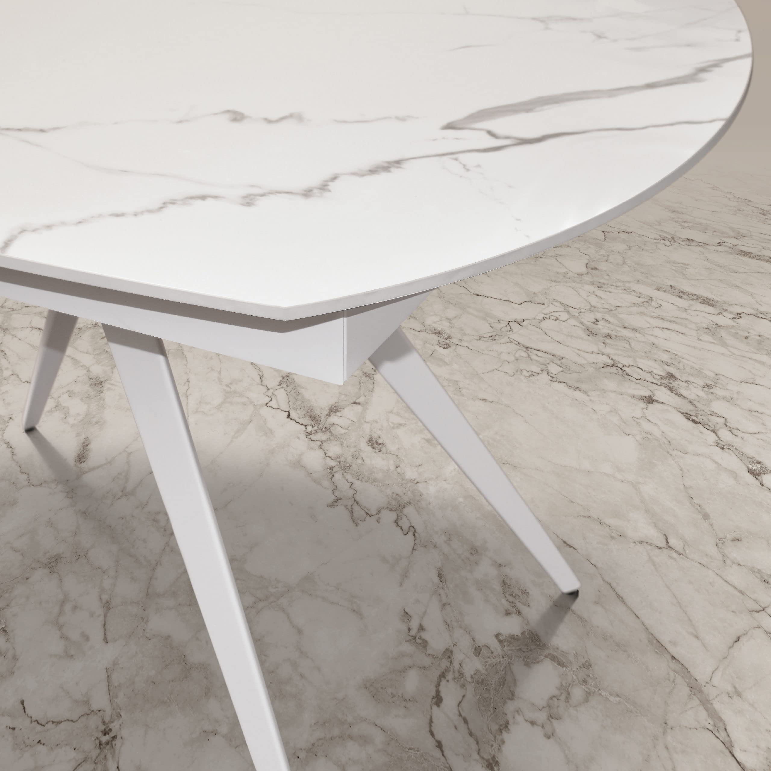 KONTE.DESIGN Tavolo LAVEZZI marmo statuario 140×90 – 200×90 cm