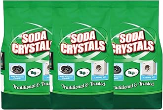 Soda Crystal 1kg (Pack of 3) - All-Purpose Cleaning Crystals | Multi-Purpose Cleaner for Home and Kitchen | Removes Stains, Grease, and Grime Effectively