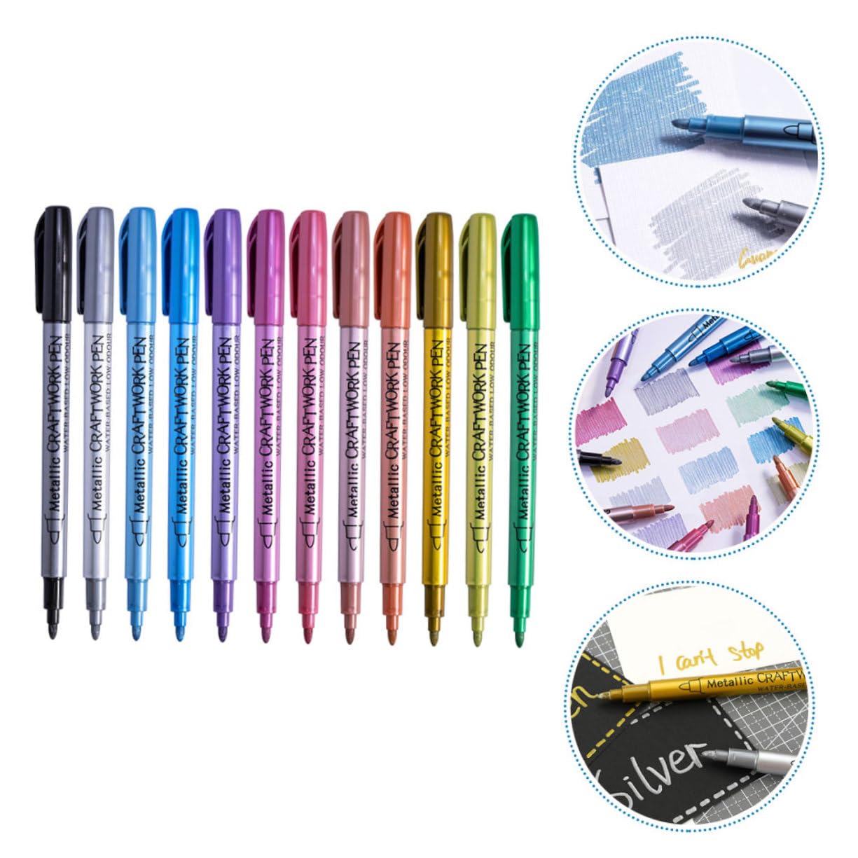 STOBOK 36stücke Metallic Paint Pens Farbige Acrylmarker Für Kunst -projekte Wax Seal Und Mehr Für Karton Und Bastelarbeiten