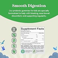 Vista 2 de Gomitas probióticas orgánicas USDA para niños, probióticos para bacterias intestinales para la salud digestiva y el alivio del estómago, suave 2.5B