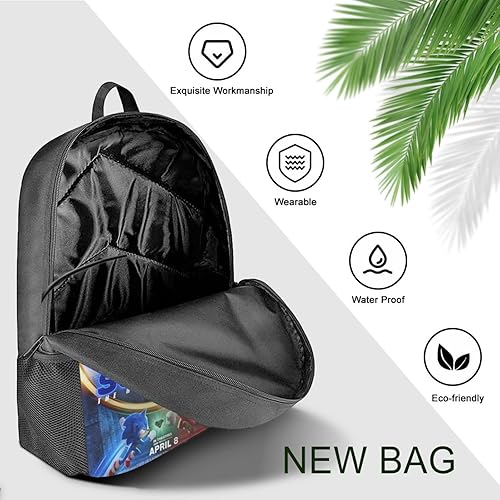 Miniatura 5 de Mochila infantil con estampado 3D de dibujos animados anime, mochilas para adolescentes, mochila para niños y niñas, Negro -
