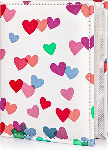 POJAGU Álbum de fotos de 4 x 6 pulgadas, 52 fotos de pequeña capacidad con cubierta de cuero vegano, álbum de fotos portátil para niñas de boda