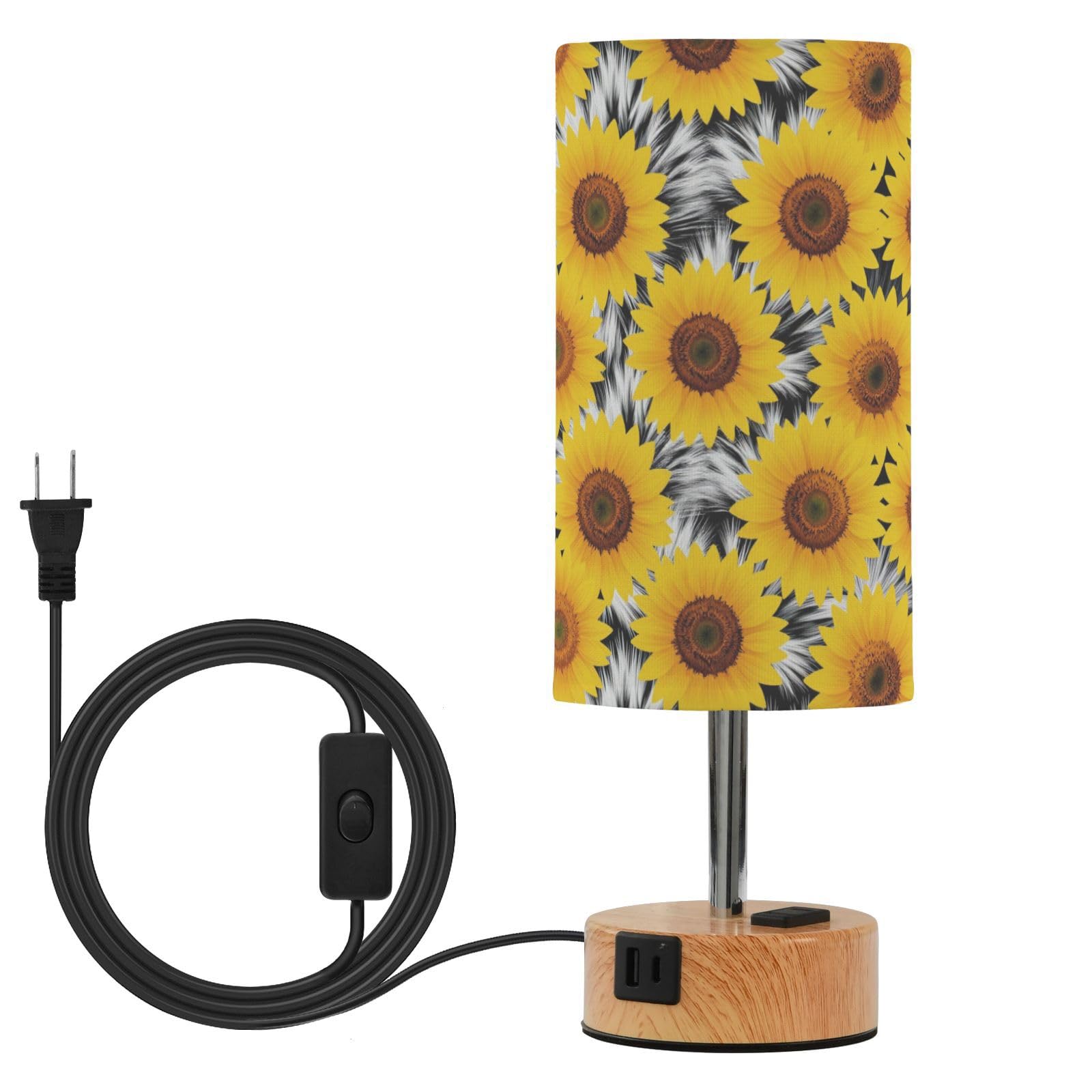 Yuiboo Lampa stołowa ze sterowaniem dotykowym z portami USB C+A, lampa biurkowa do nauki czytania