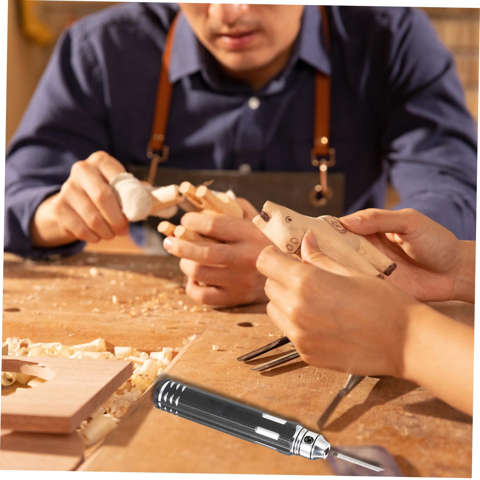 SEWACC Set D’outils de Sculpture de Modèles, Couteaux de Gravure à Lame Interchangeable en Acier au Tungstène, pour Bricolage et Maquettes, 1 Set