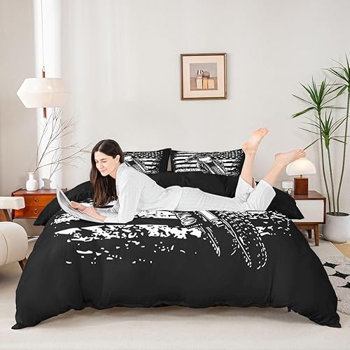 Vista 254 de Funda de edredón con estampado de gatos de dibujos animados, para niños, niñas, amantes de los gatos, funda de edredón rosa con corazón y fresa