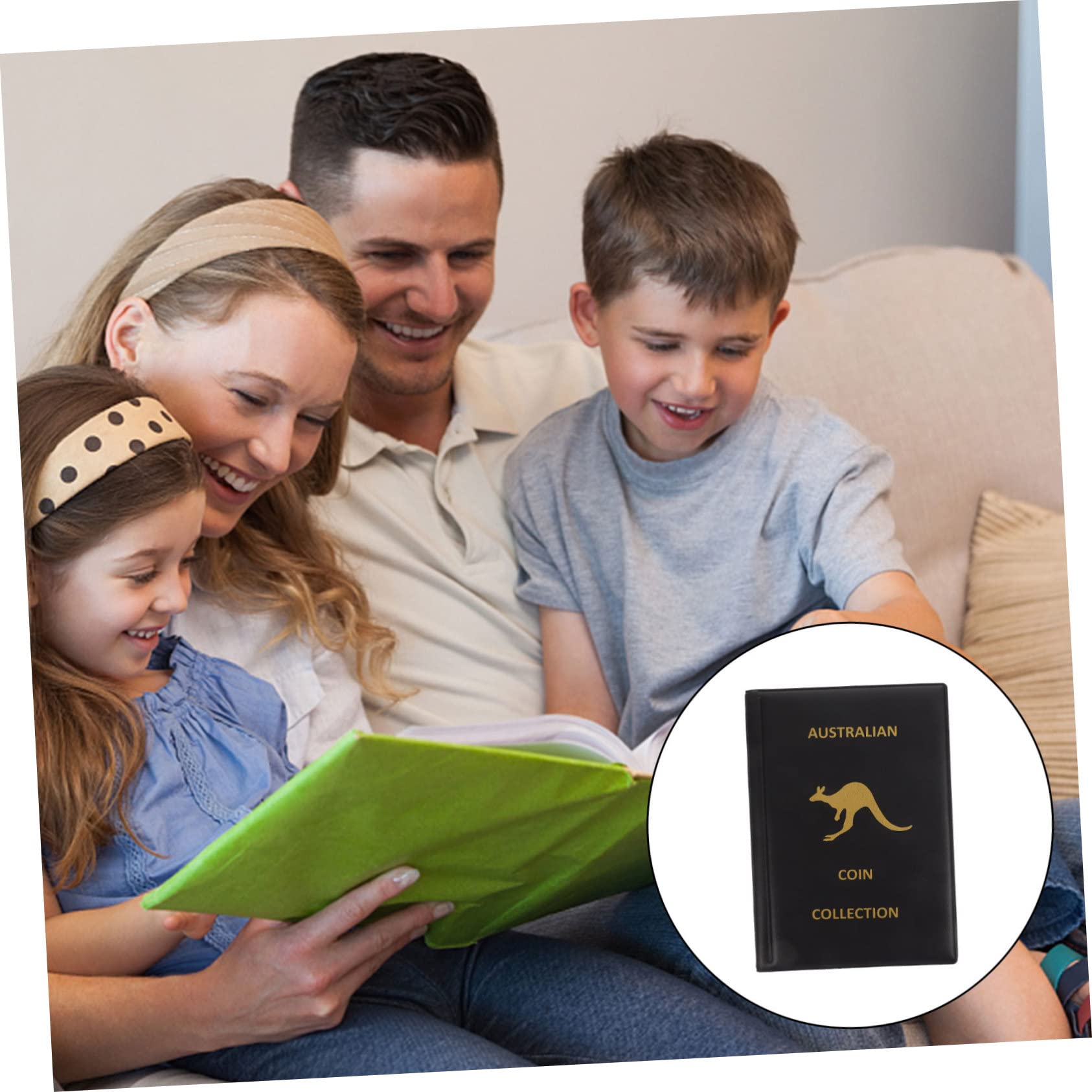 ARTIBETTER Antique Coin Album with Coin Collection Book for Collectors Coin Holder for Currency Display Decorative Album for Coins and Memorabilia Storage