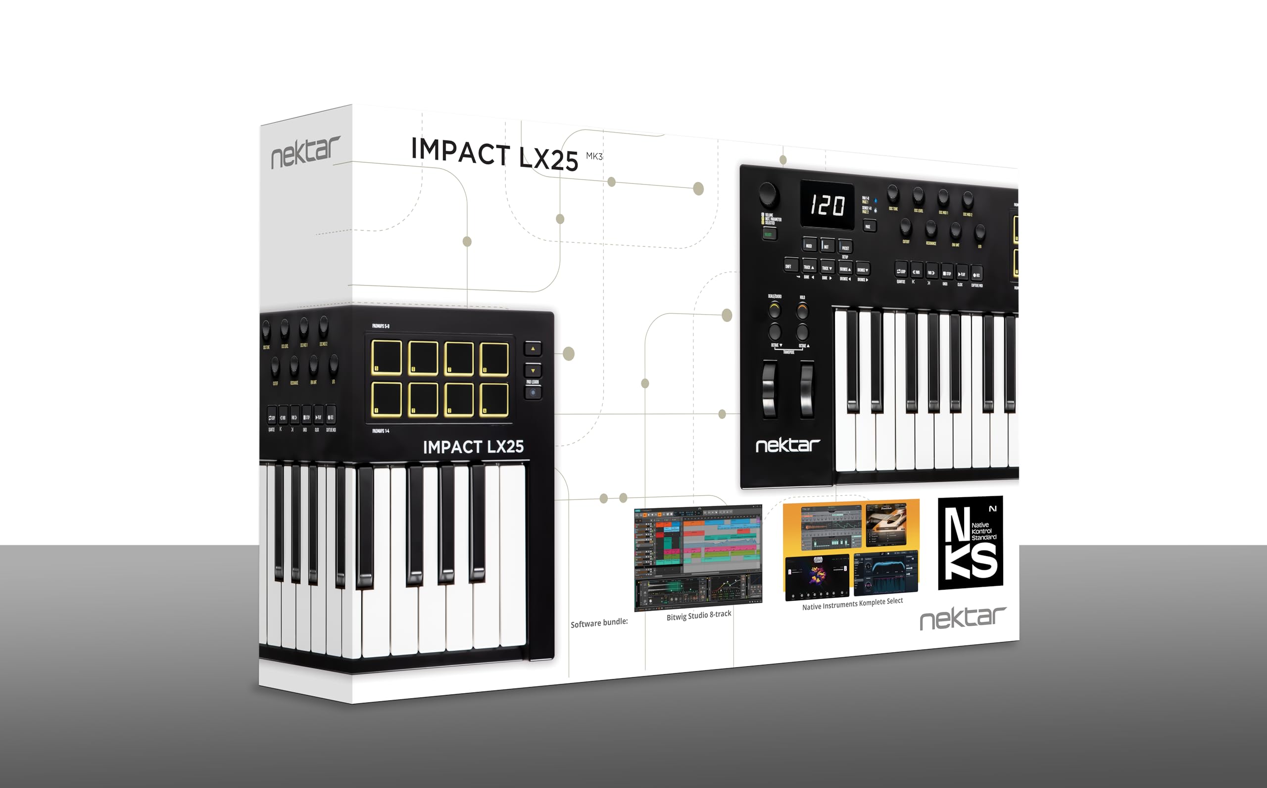 Teclado Controlador Nektar Impact LX25 mk3 | Amazon.com.br