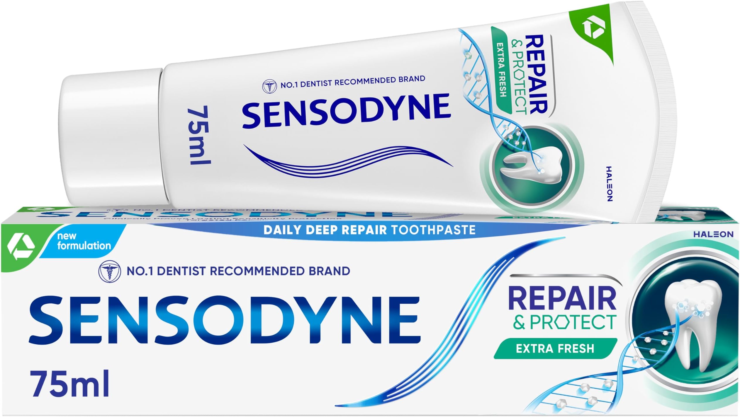 Sensodyne Toothpaste Repair and Protect, Sensitive Toothpaste for Sensitive Teeth, Extra Fresh, 75ml