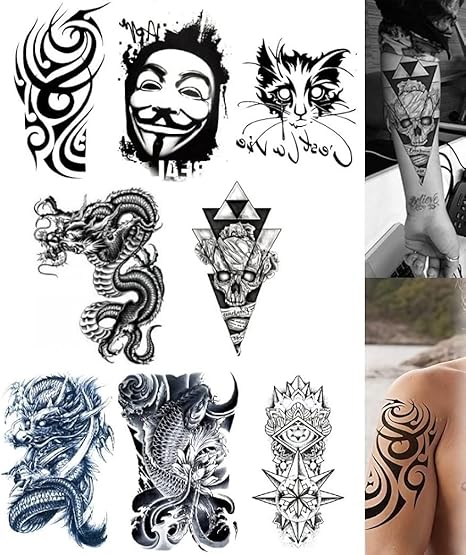 Amazon Co Jp Tuzuru タトゥーシール ステッカー 防水 龍 猫 15 21cm 8枚セット おまけ付き 服 ファッション小物 Amazon Co Jp Tuzuru タトゥーシール ステッカー 防水 龍 猫 15 21cm 8枚セット おまけ付き 服 ファッション小物