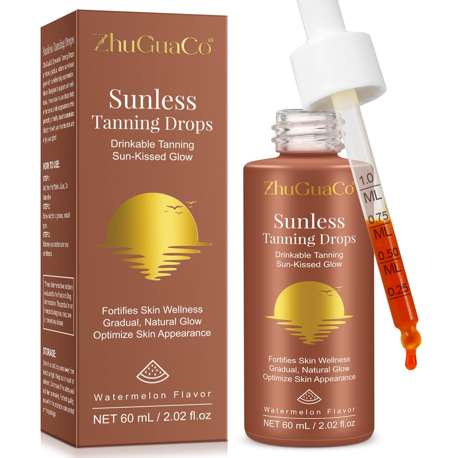 Tanning Drops Drink, Drinkable Tanning Drops, Enhancing Your Natural Skin Tone for a Genuine Sun-Kissed Glow