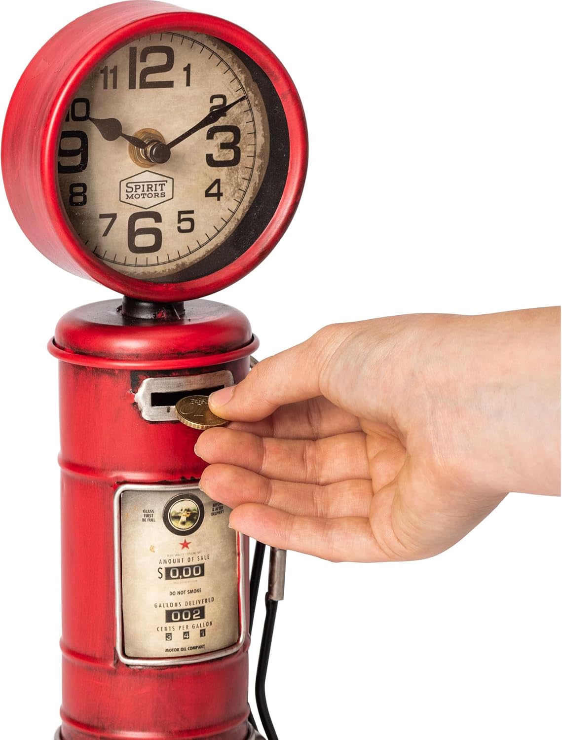 pompe essence vintage tirelire décoration