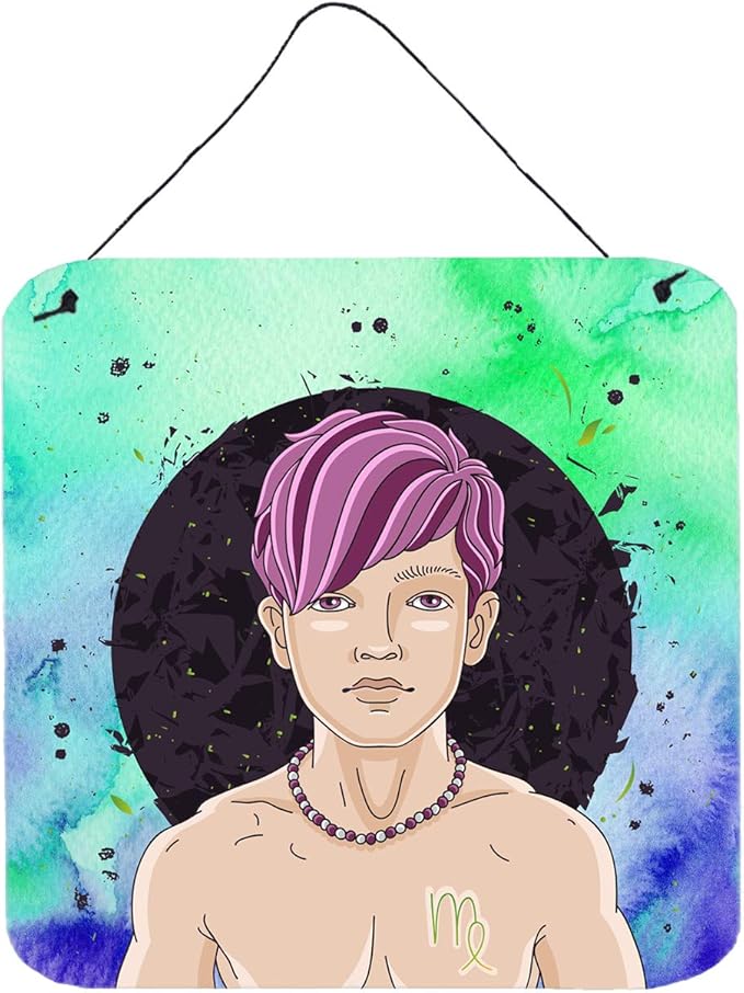 Caroline's Treasures BB7322DS66 Virgo Zodiac Sign Wall or Door Hanging Prints Aluminum Metal Sign Kitchen Wall Bar Bathroom Plaque Home Decor, 6x6, Multicolor