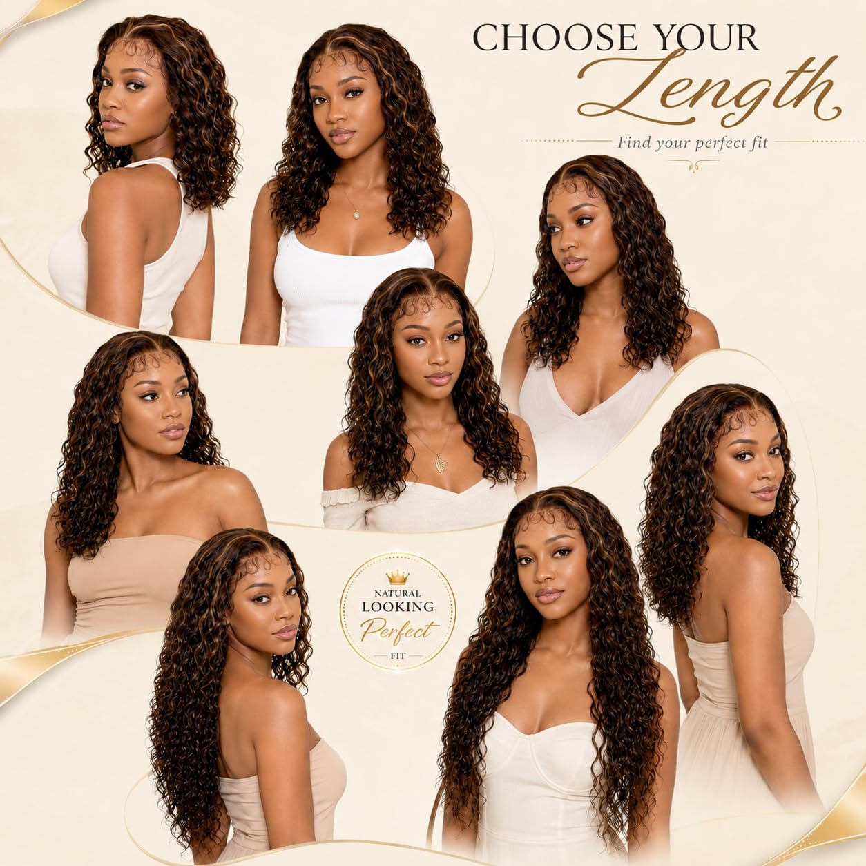 13x6 Body Wave Lace Front Wig Human Hair, Brown Blonde Highlight Wig for Women, Pre Plucked Natural Hairline, Glueless Daily Wear 14 Inch FS4/27