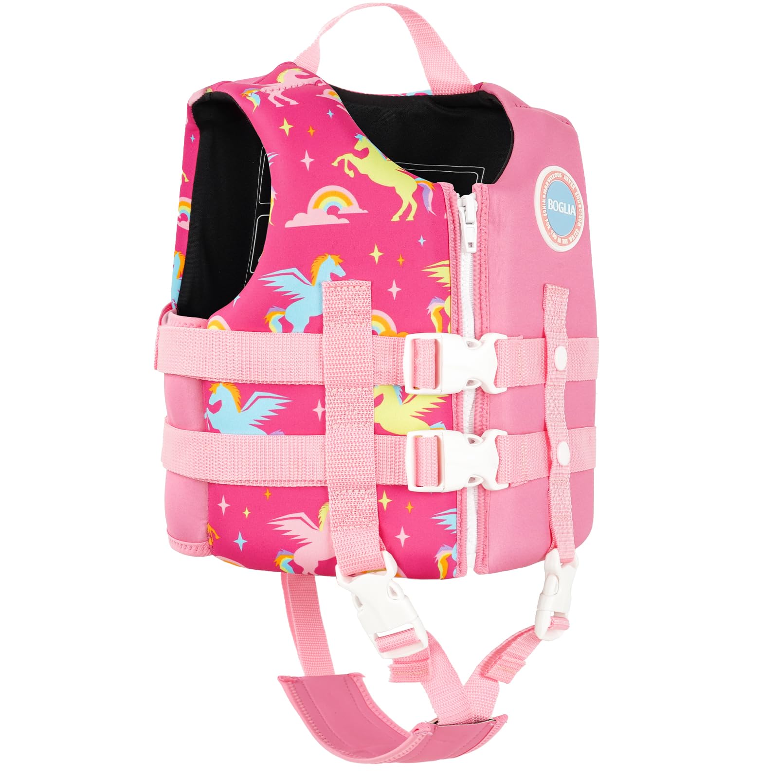 Boglia Chaleco de natación para niños Chaqueta Flotante para niños pequeños para bebés, Flotador para Piscina con Correa de Seguridad Ajustable, flotadores para Edades de 1 a 9 años / 22 a 50 Libras …