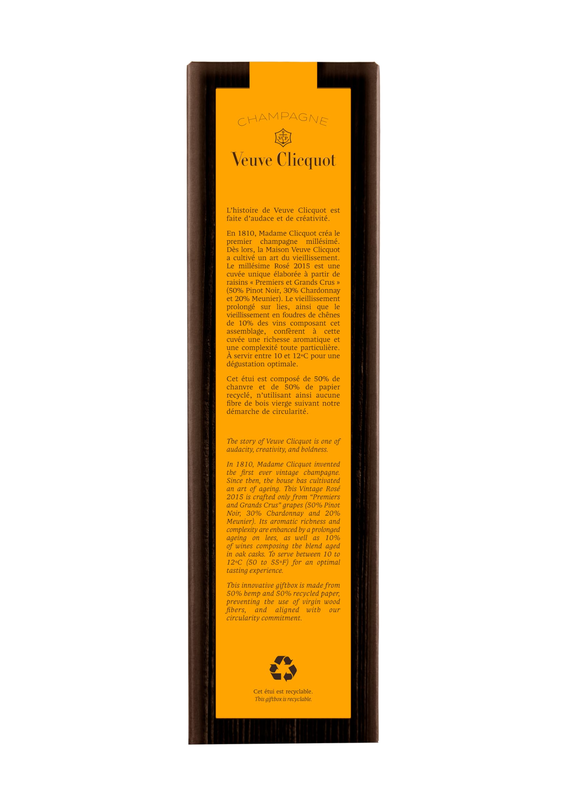 Veuve Clicquot Rosé Vintage 2015 Champagne 75cl 12,5% étui