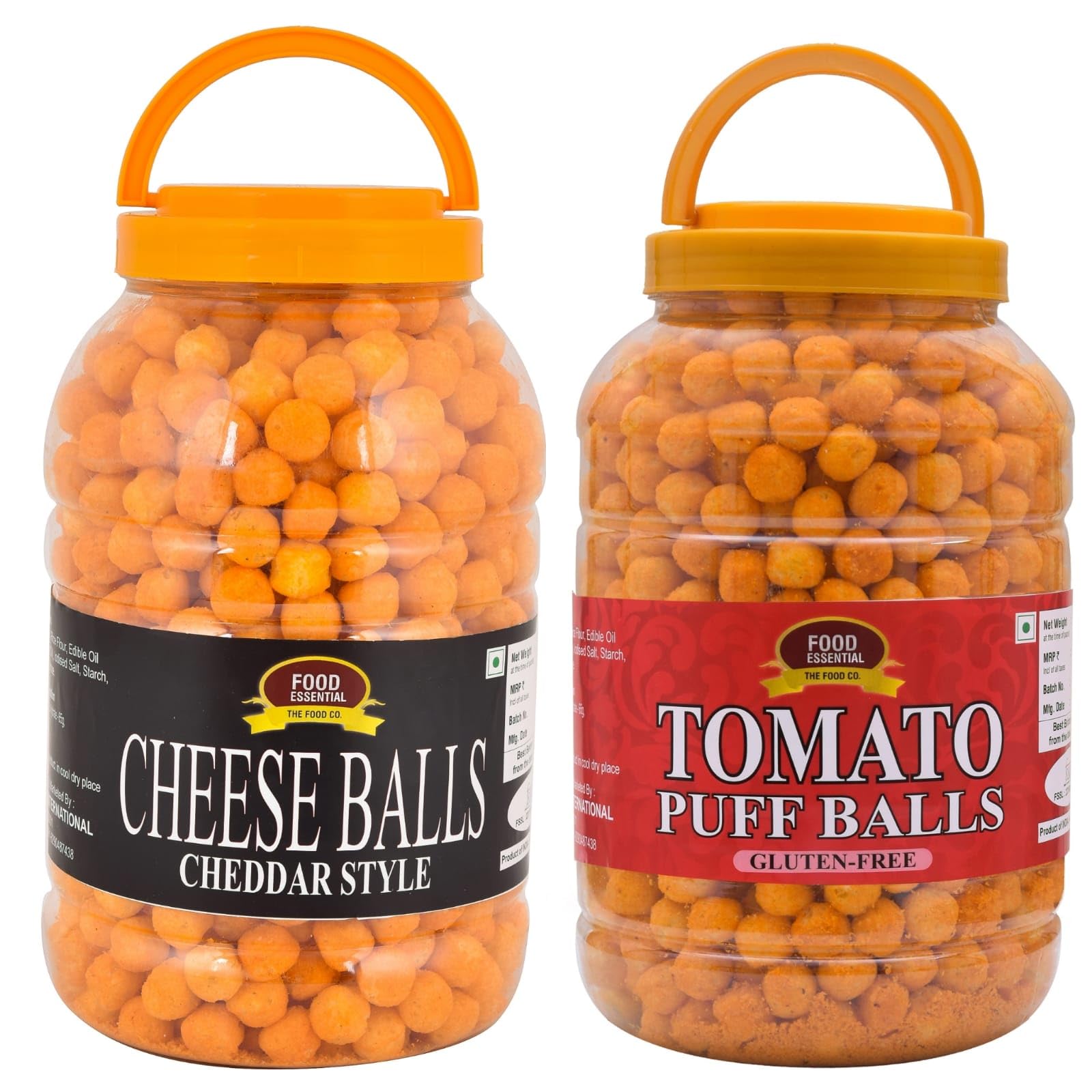Food Essentials Combo of Cheddar Cheese Balls [400 gm.] and Tomato Puff Balls [400 gm.] Pack of 2 (B0CY893JJY) Amazon Price History, Amazon Price Tracker