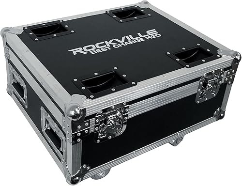 Miniatura 7 de Rockville Best Pack H2O White (6) luces de lavado de batería de 108 W, resistente al agua, DMX inalámbrico, recargable, RGBWA+UV, mandos a