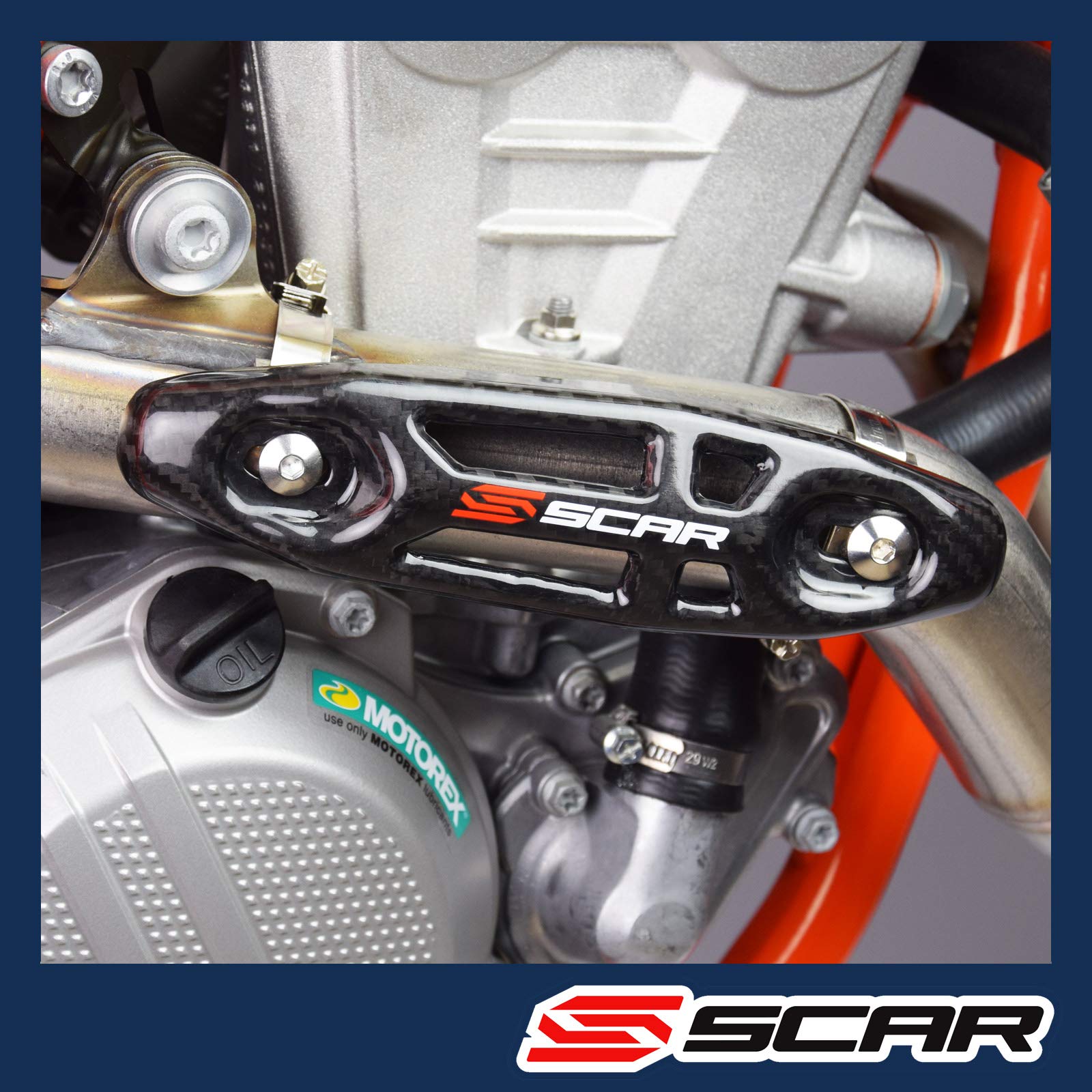 SCAR Protector Universal Colector 4T de Escape Carbono