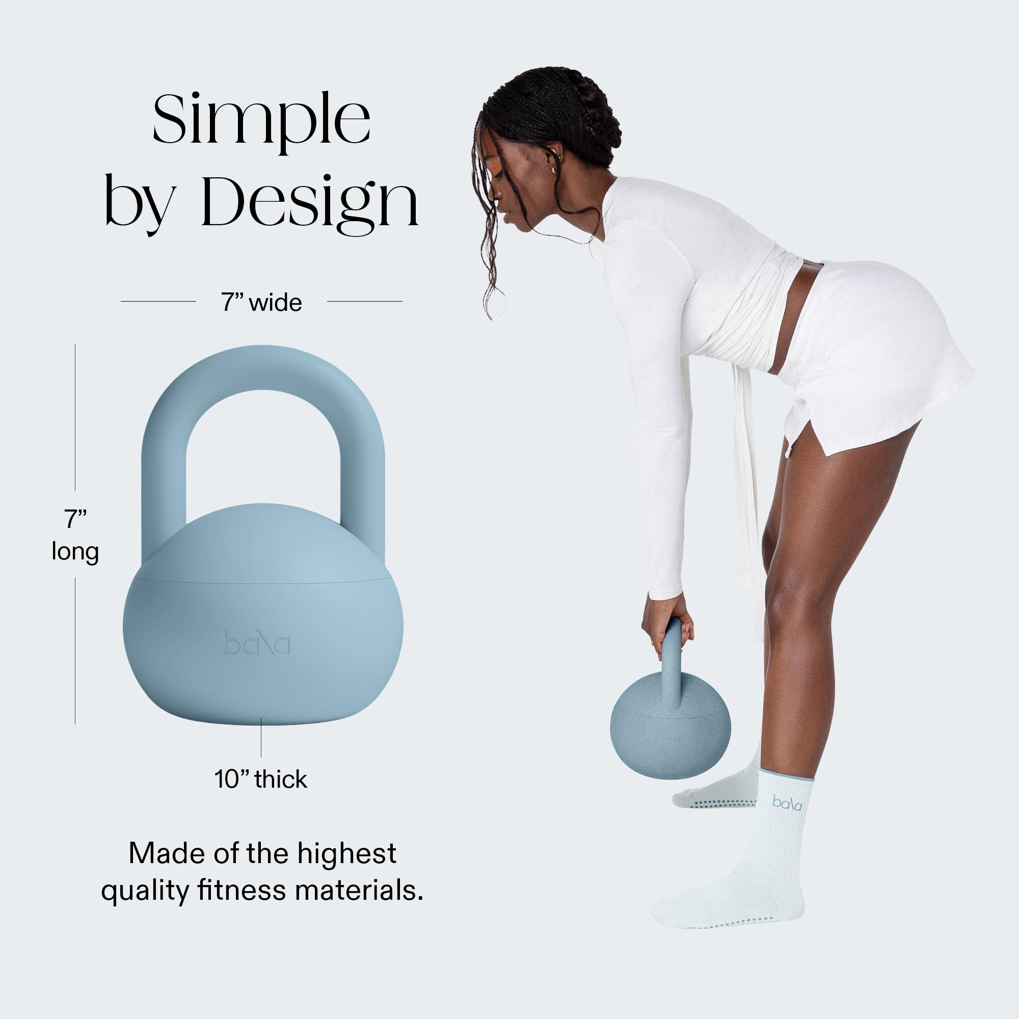 Bala Kettleball, Kettlebell morbido da donna – Kettlebell per allenamento di forza e core per allenamenti in palestra a casa – pesi antiscivolo con base imbottita resistente agli urti