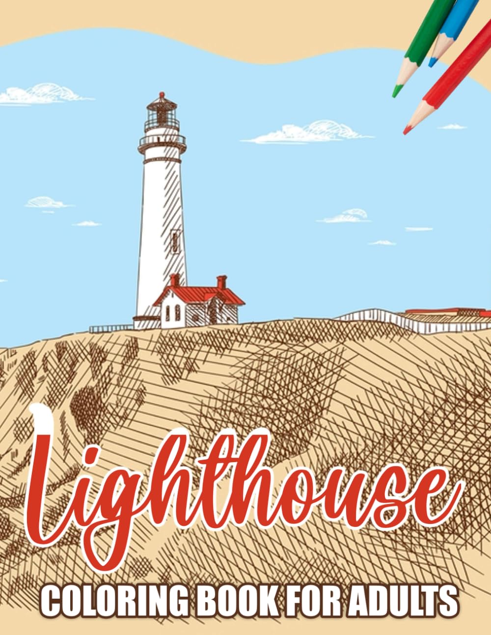 Lighthouse Coloring Book For Adults: Enjoy a creative escape to the coast with detailed lighthouse and seaside scenes, offering a relaxing and engaging coloring experience for adults.