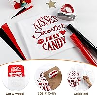 Vista 3 de HTVRONT Vinilo de transferencia de calor, 18 paquetes de vinilo para planchar para camisetas, 12 x 10 pulgadas, vinilo HTV fácil de cortar