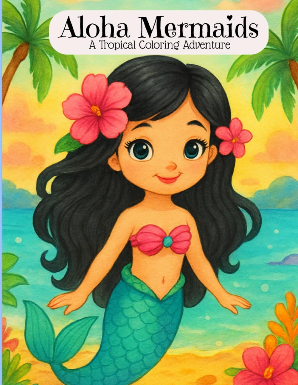 Aloha Mermaids: A Magical Mermaid Coloring Book to Relax, Unwind, and Inspire Creativity in your Young Mermaid.