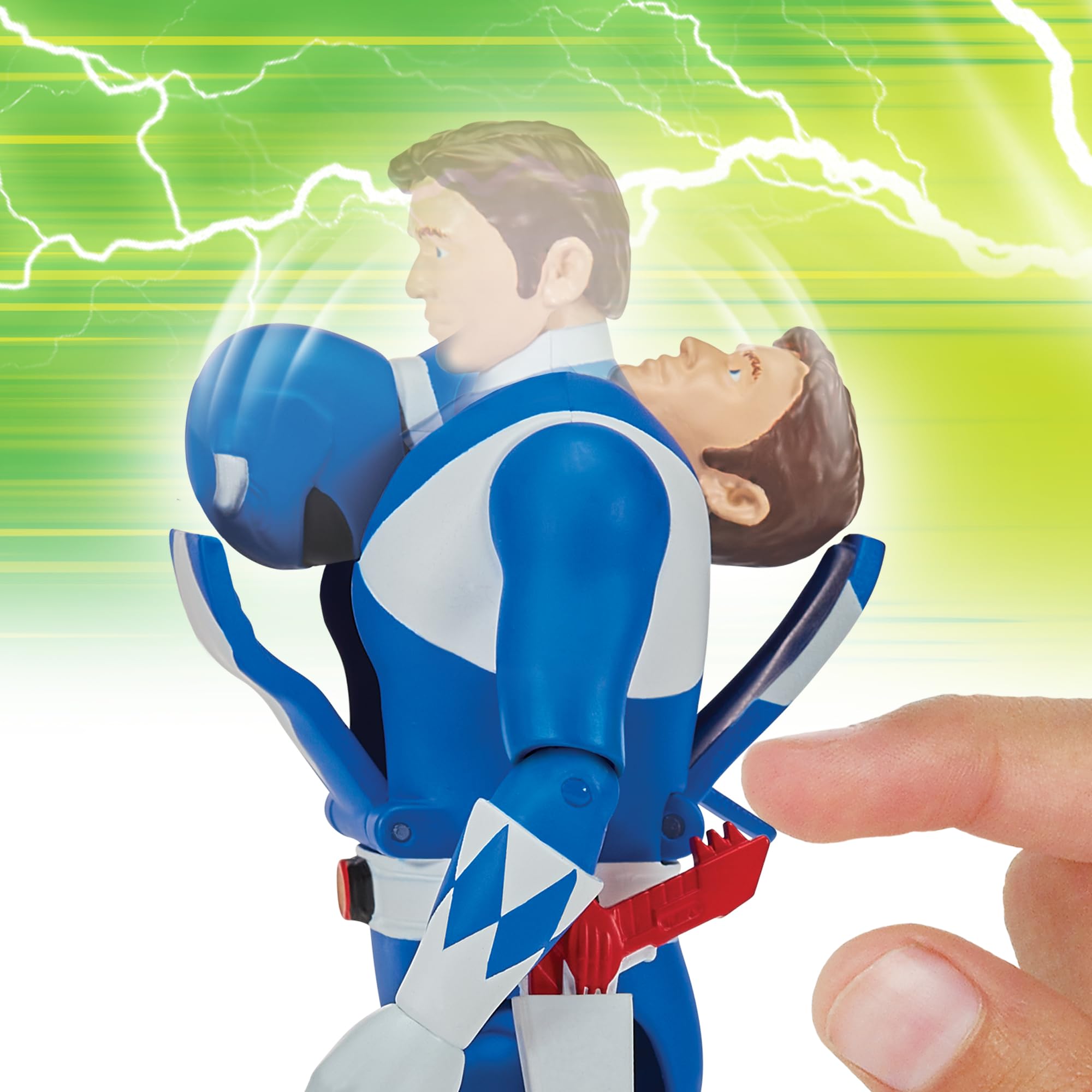 Power Rangers, Figura articulada, 15 cm, Ranger Azul, 4+, PWG074