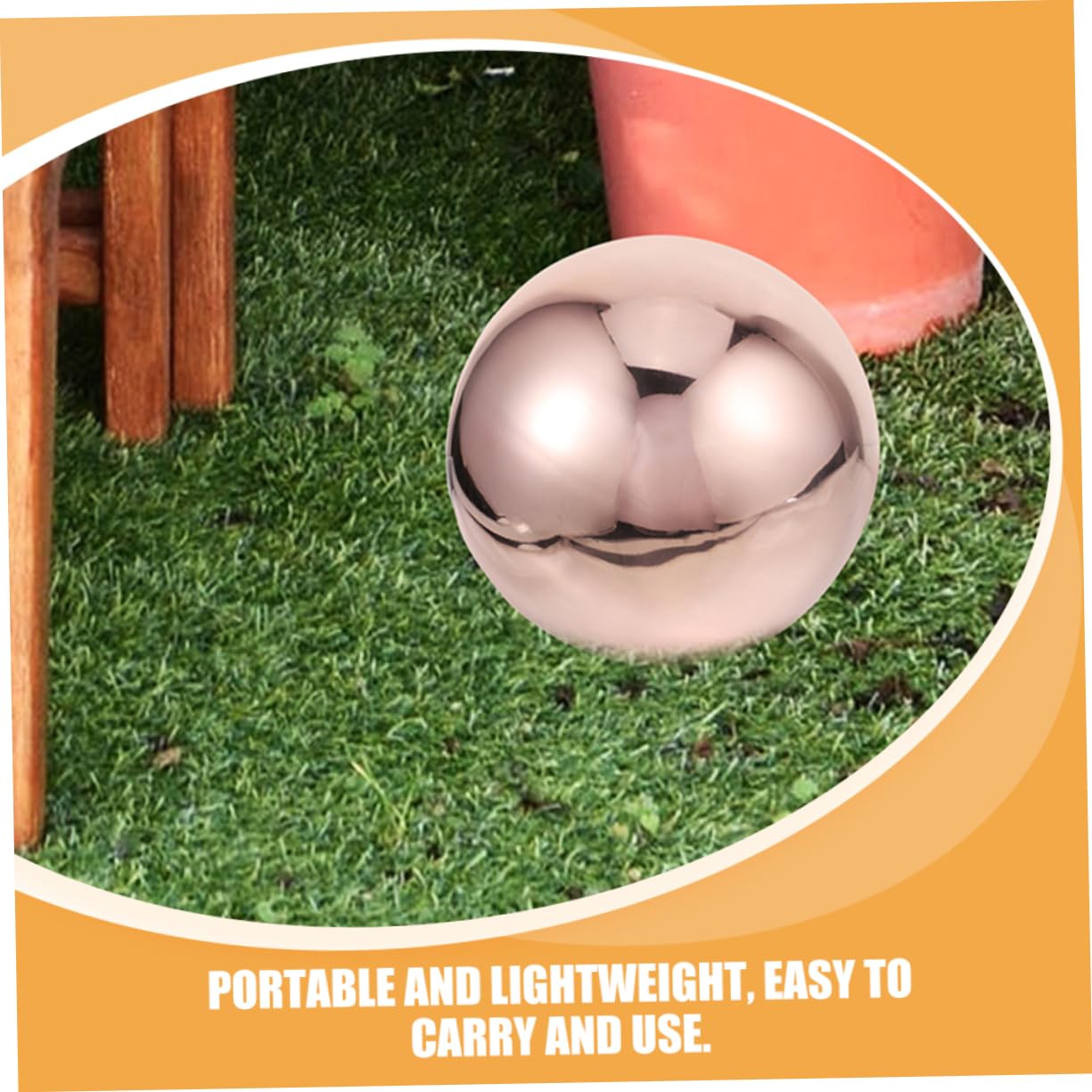 Sfera in Acciaio Inossidabile Lucidata Decorazione Da Giardino Sfera Riflettente Elegante Per Cortile e Prato Resistente e Duraturo