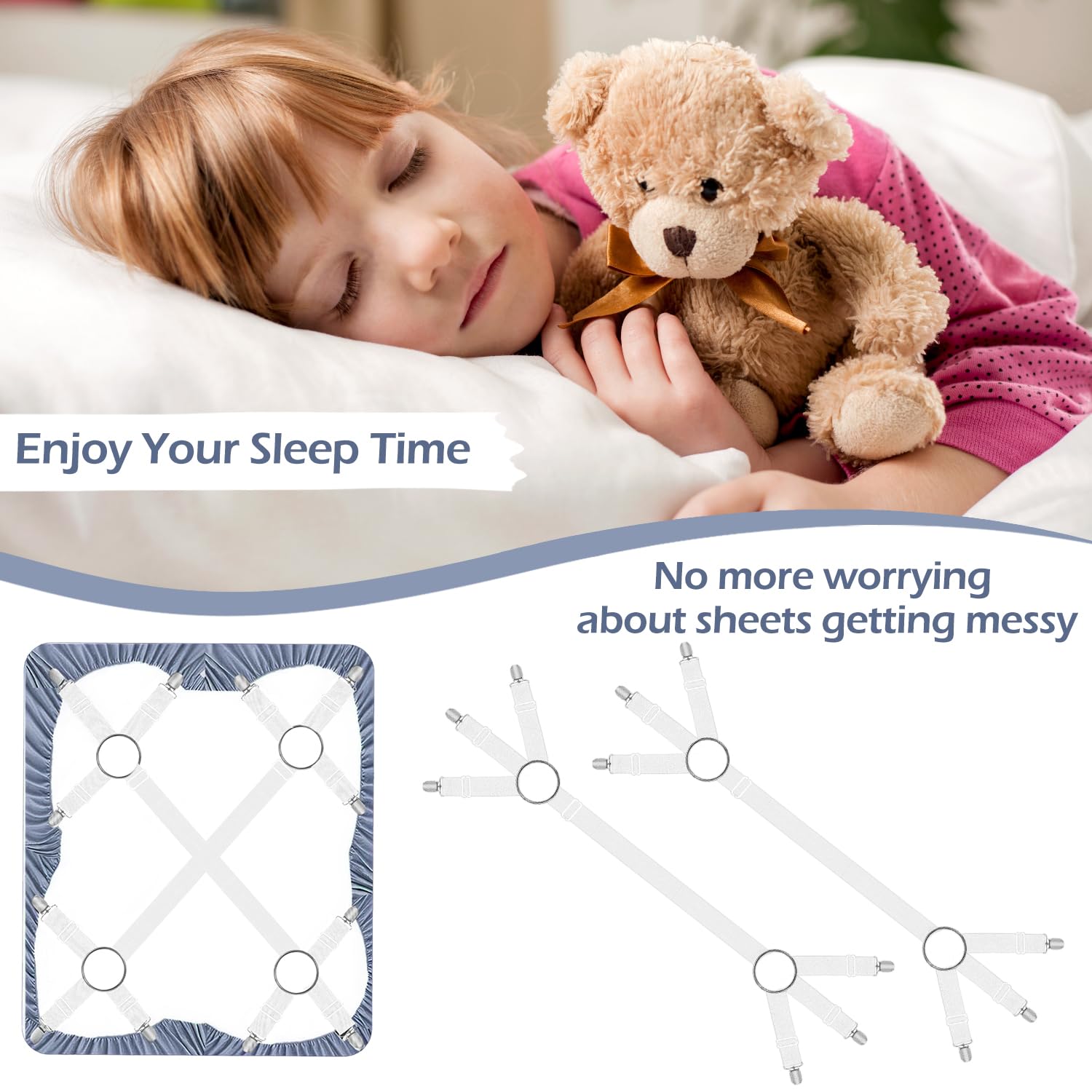 SUBTAVIK 2 Pcs Bed Sheet Clips - Image 4