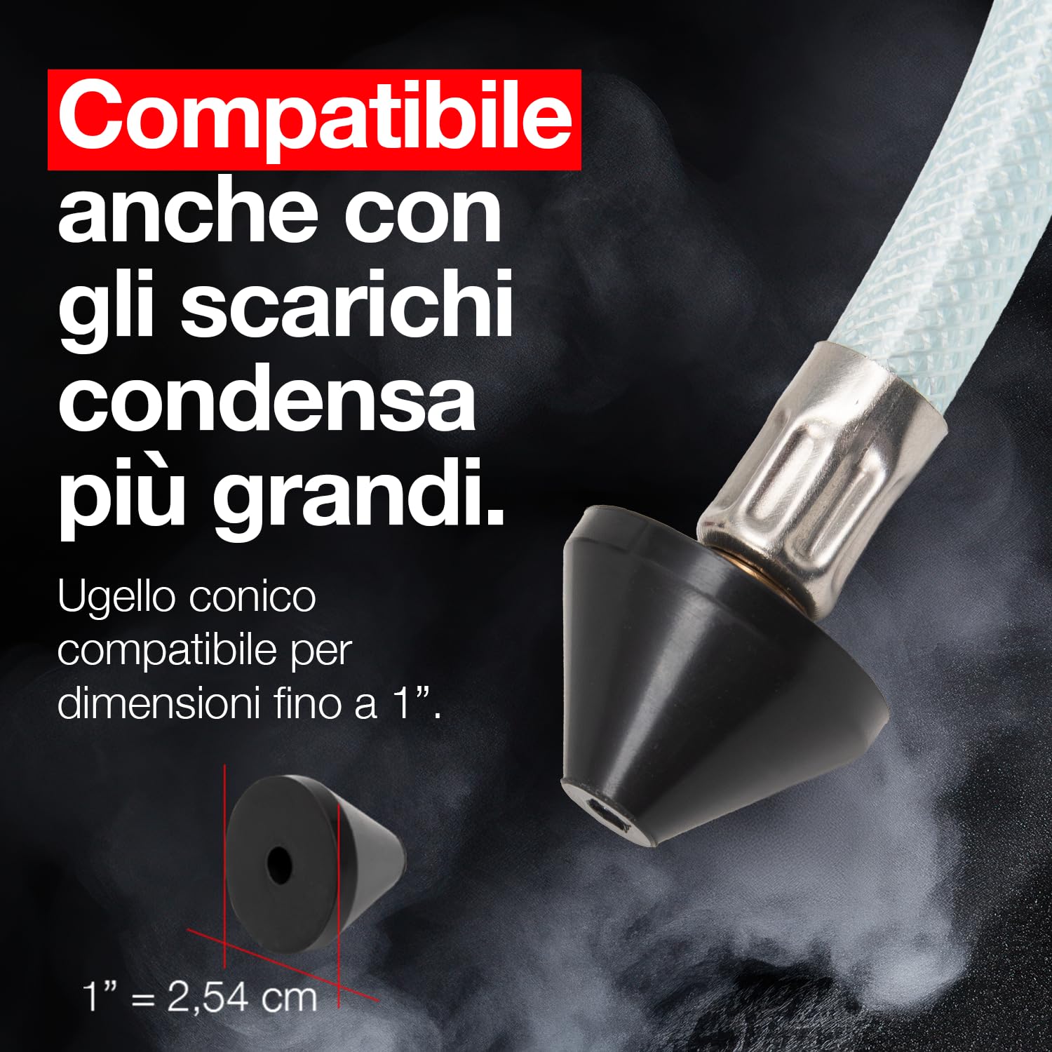 Errecom Drain Shot, Pistola Pulizia Scarico Condensa Climatizzatori – Professionale, Leggera e Portatile sblocca gli scarichi condensa ostruiti, Cartuccia CO2 da 16 g inclusa
