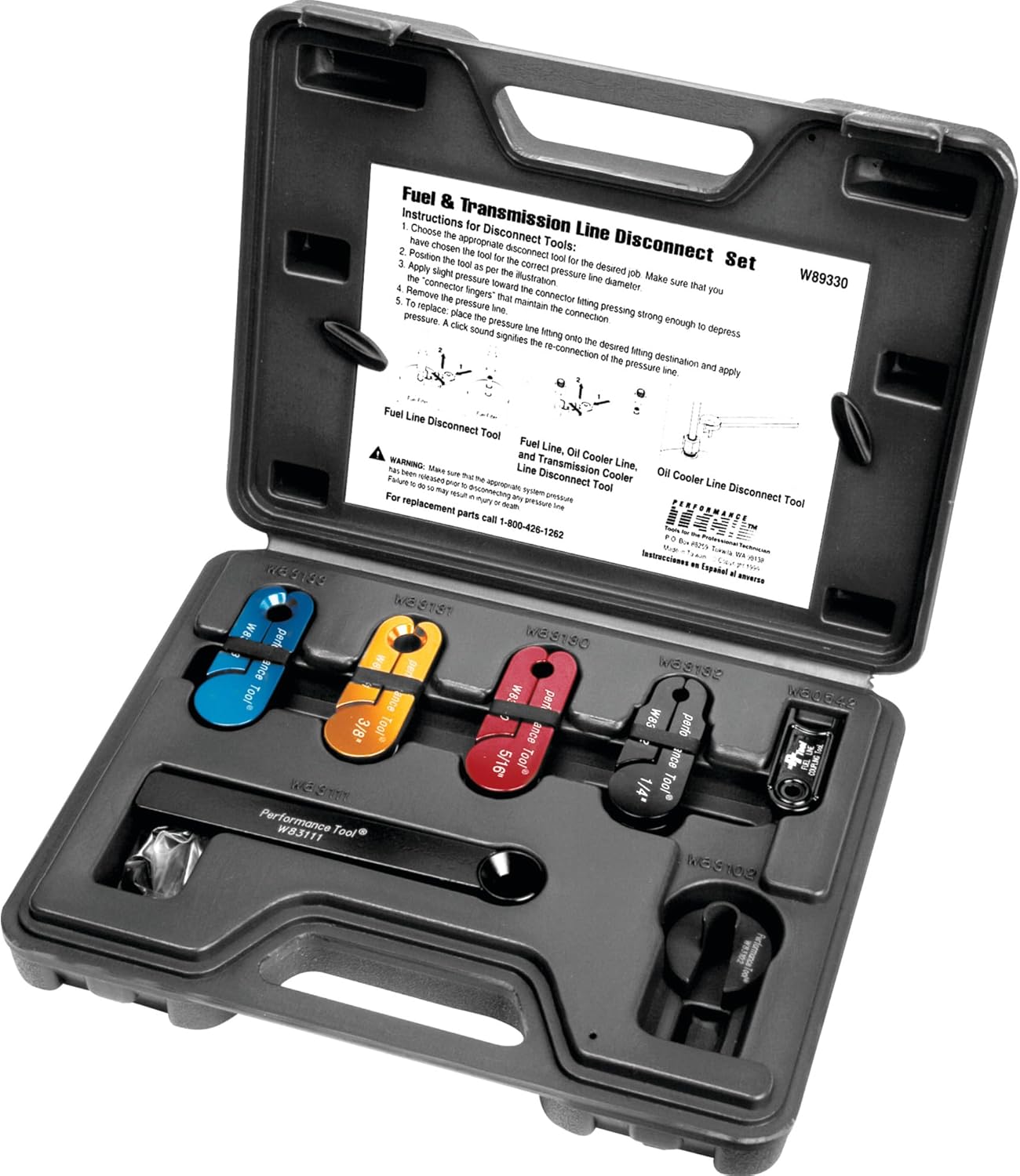 Performance Tool W89330 Fuel And Transmission Line Disconnect Set, 7-Piece
