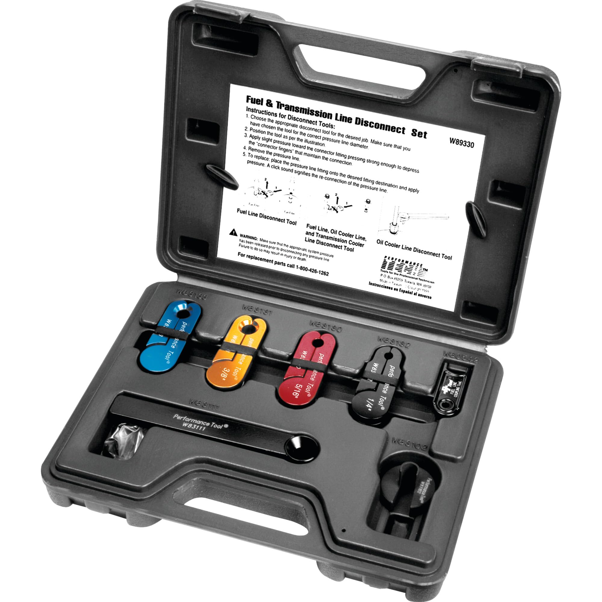 Performance Tool W89330 Fuel And Transmission Line Disconnect Set, 7-Piece