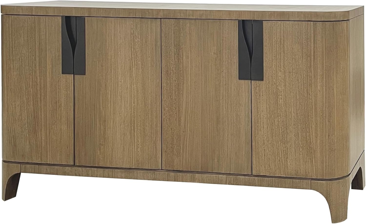Solid Wood Server Sideboard Console Table with Cabinet Doors and Adjustable Shelves, Modern Home Storage Furniture for Living Room, Dining Room, Hallway