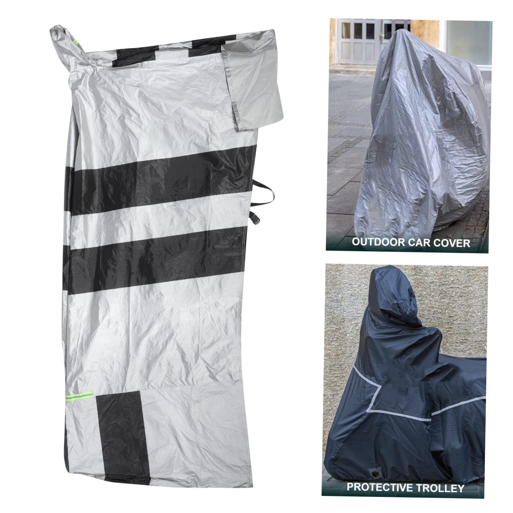 ULTECHNOVO Housse de Protection en Coton Flock Noir et Argenté Imperméable pour Trottinette Électrique et Vélo pour Usage Extérieur Pluie et Poussière