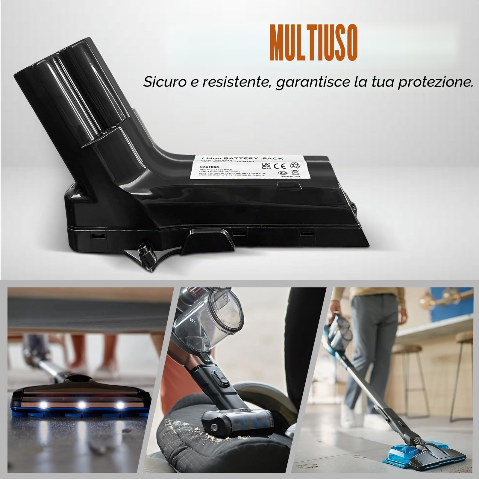 18V Batteria per aspirapolvere Philips, compatibile con Philips SpeedPro Max Aqua, SpeedPro Max Stick, FC6813, FC6814, FC6812, FC6801, ecc. Supporta solo gli aspiratori 18V, non gli aspiratori 25,2V