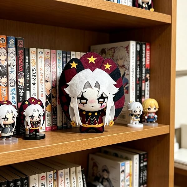 The Freak Circus Plush Toy Freak Circus Pierrot Plush Cartoon Character Doll Soft Plushies Pillow Stuffed Figure for Game Fans (Pierrot-10 cm) - 2