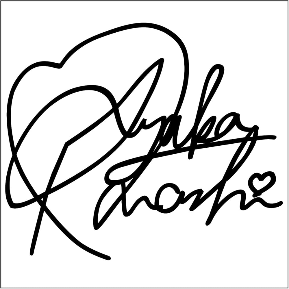 Amazon.co.jp: 大橋彩香 サイン カッティングステッカー〈S〉黒