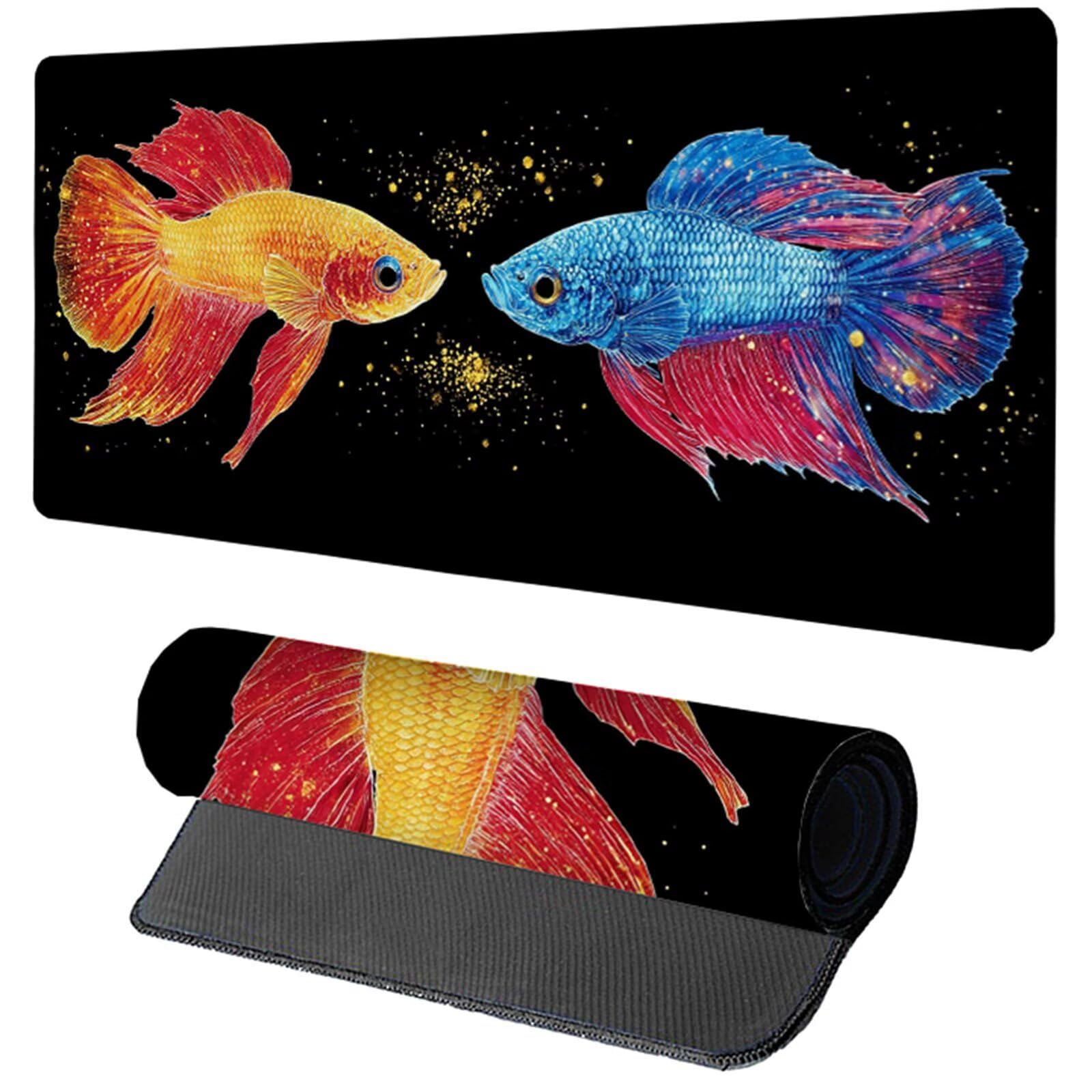 Podkładka pod mysz XXL 1200 x 600 x 3 mm, czarna podkładka pod mysz wędkarska ze zszytymi krawędziami, antypoślizgowa gumowa podstawa rozszerzona podkładka pod mysz do gier na pad do biura akcesoria