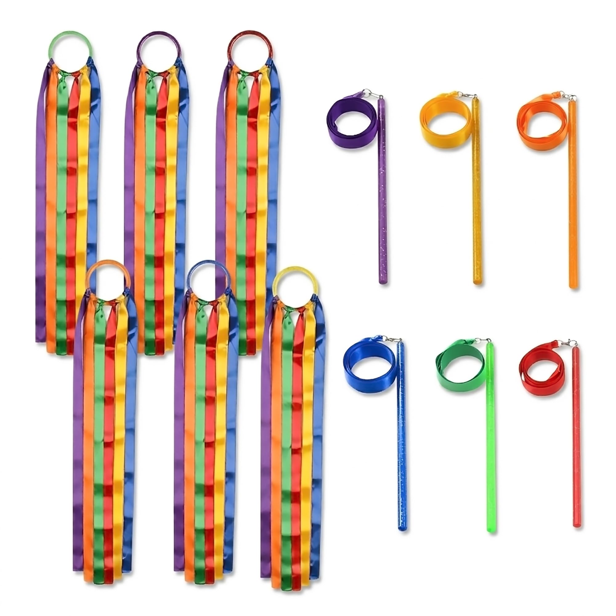 GSI Kids Ribbon Wands &amp; Rings for Creative Movement and Play