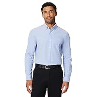 Amazon Essentials Camicia Oxford con Tasca a Maniche Lunghe dalla vestibilità Aderente Uomo
