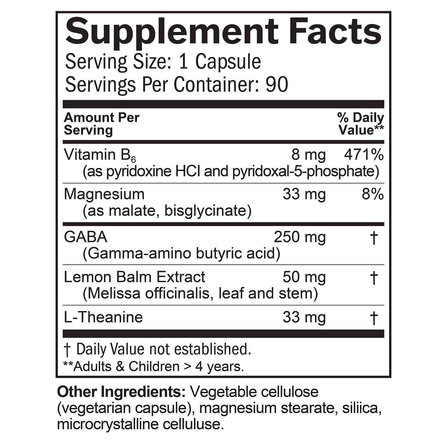 BrainMD Dr Amen GABA Calming Support - 90 Capsules - Promotes Relaxation - Contains Magnesium, Vitamin B6 & Lemon Balm - 90 Servings — Amazon image 5