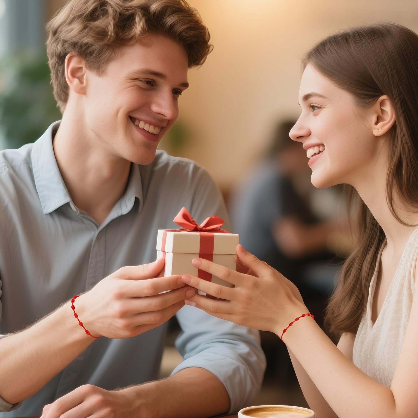 Fantasyon 15 Piezas Pulseras Roja de 7 Nudos, Suerte y Protección, Pulsera Ajustable Hecha a Mano de Hilo Rojo, Amuleto de Hilo para Hombre Mujer Parejas y Amistad
